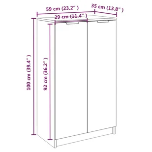 Lumarko Szafka na buty, biała, 59x35x100 cm, materiał drewnopochodny - Szafki na buty - miniaturka - grafika 10