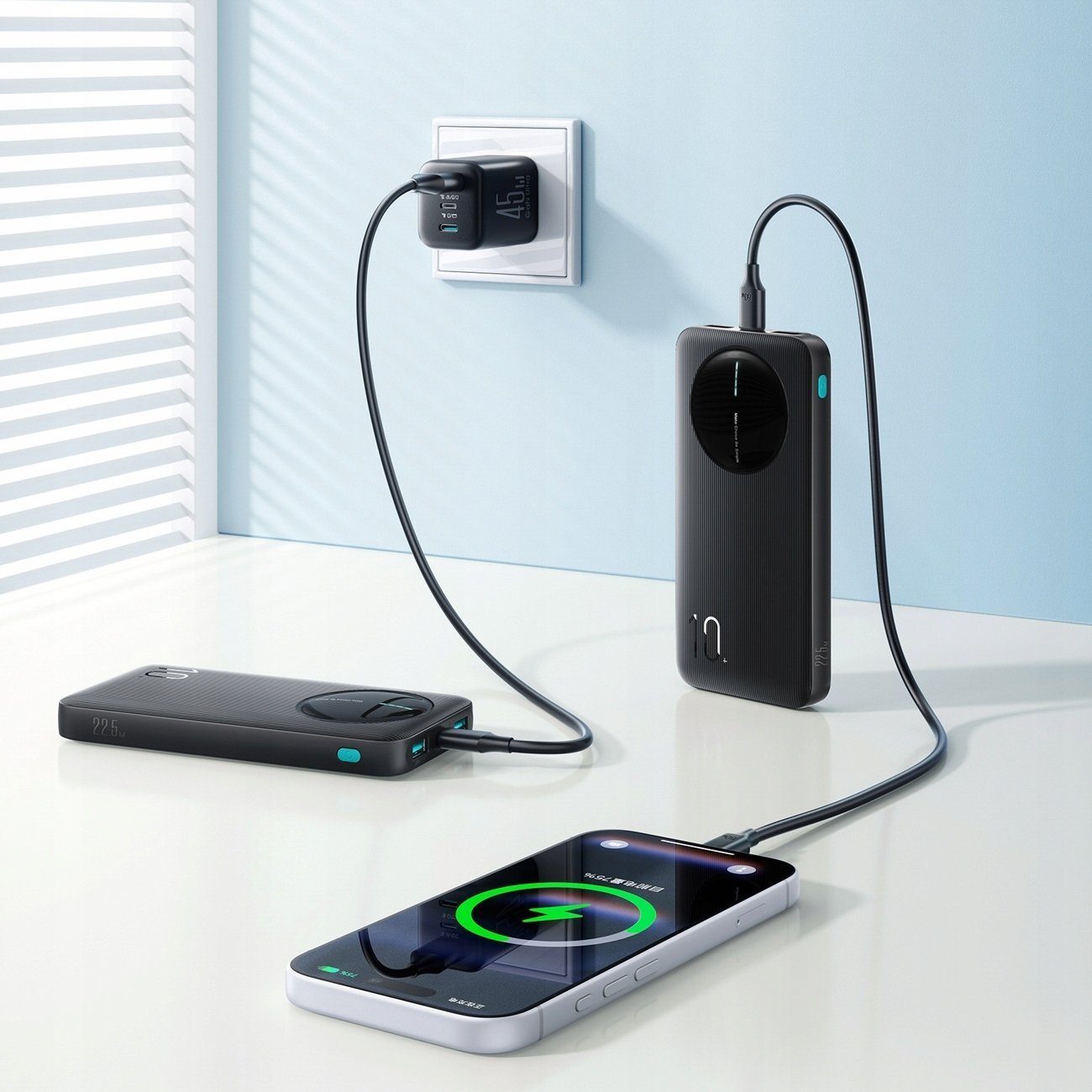 Joyroom Joyroom JR-PBF12 Pro 22,5W 10000mAh 2x USB-A 1x USB-C Czarny