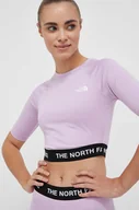 Koszulki sportowe damskie - The North Face t-shirt treningowy kolor fioletowy - miniaturka - grafika 1