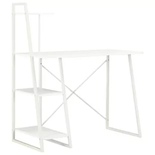 vidaXL vidaXL Biurko z regałem, białe, 102x50x117 cm - Biurka - miniaturka - grafika 1