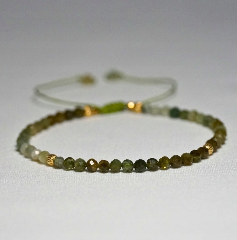 Bransoletka Turmalin Zielony 3mm - Crystals Break