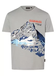 Napapijri - T-shirt męski  S-Forsteri, szary - Koszulki męskie - miniaturka - grafika 1