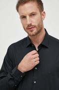 Koszule męskie - Calvin Klein koszula męska kolor czarny slim z kołnierzykiem klasycznym - miniaturka - grafika 1