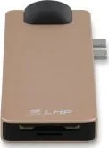 Huby USB - HUB USB LMP USB-C Compact Dock 4K 8 Port, HDMI, Mini-DP, Eth., USB 3.0, SD/microSD, USB-C, Alu., gold *New 18954 - miniaturka - grafika 1
