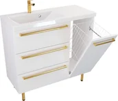 Szafki łazienkowe - Szafka Umywalkowa Stojąca ATHOS 90 cm K L UZ MATOWA - miniaturka - grafika 1