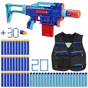 Zabawki militarne - Nerf Elite 2.0 Zesatw Stormcharge Wild Edition F7376 + Kamizelka + 30 Strzałek Waffle - miniaturka - grafika 1
