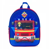 Plecaki - Brandweerman Sam Strażak Sam 3D dziecięcy plecak - wóz strażacki - czerwony i niebieski 8712645260429 - miniaturka - grafika 1