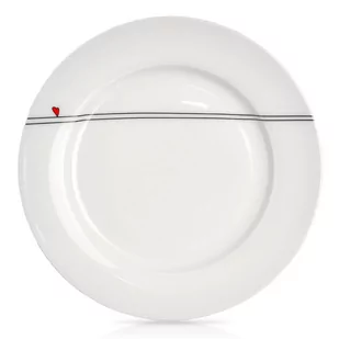 Talerz deserowy porcelanowy biały SERDUSZKA 19 cm - Talerze - miniaturka - grafika 1