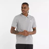 Koszulki męskie - Koszulka New Balance Cotton Pique Polo M MT51519AG - miniaturka - grafika 1