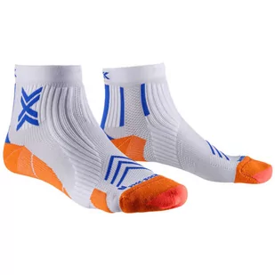 XSOCKS skarpety biegowe RUN EXPERT ANKLE white/orange/twyce blue - Skarpetki sportowe męskie - miniaturka - grafika 1