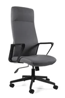 Fotele i krzesła biurowe - Krzesło biurowe Mark - PU-8 Eko-Skóra Szara - miniaturka - grafika 1