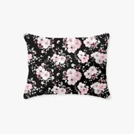Poszewki na poduszki - Poszewka Bawełniana 40X40 Kwiaty Czarna Różowa 1476N Classic - miniaturka - grafika 1