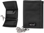Portfele - Portfel turystyczny Sportowy Mil-Tec z Łańcuszkiem Karabinkiem Rzep Czarny - miniaturka - grafika 1