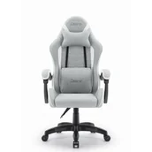 Fotele gamingowe - Fotel CABRO C500 Szaro-Biały - miniaturka - grafika 1