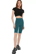 Rajstopy - Trendyol Damskie rajstopy sportowe do jogi, spodnie, zielone, ekstra małe - miniaturka - grafika 1