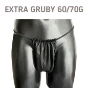 Pieluchy - Stringi męskie - EXTRA - Pakowane zbiorczo - 10 szt. - Czarne - QMS LINE - miniaturka - grafika 1