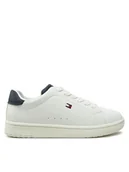 Buty dla chłopców - Tommy Hilfiger Sneakersy Low Cut Lace-Up Sneaker T3X9-33848-1355 M Biały - miniaturka - grafika 1