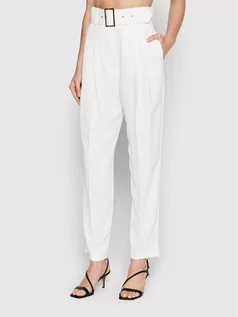 Spodnie damskie - Imperial Spodnie materiałowe P3K1DFJC Biały Regular Fit - grafika 1
