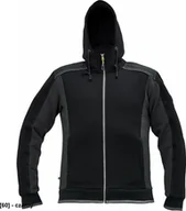 Odzież robocza - CERVA DAYBORO - męska bluza, kaptur, odblaskowe elementy, 55% bawełna, 45% poliester - czarny 4XL - miniaturka - grafika 1