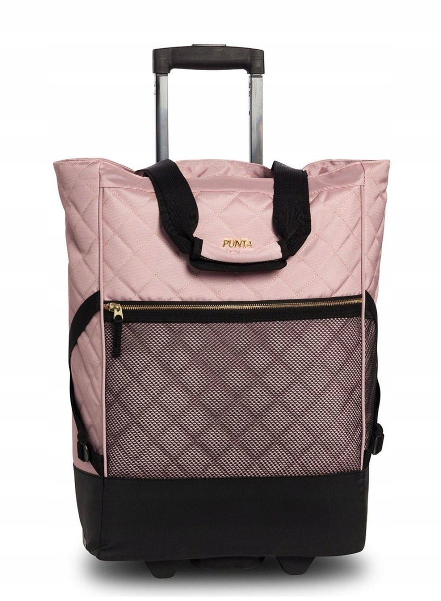 Wózek na zakupy damski różowy elegancki