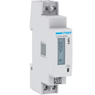 HAGER polo Licznik energii elektrycznej 1-fazowy 40A 1M agardio.measure ECN140D ECN140D - Liczniki energii elektrycznej - miniaturka - grafika 1