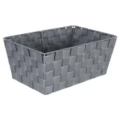 Pojemniki łazienkowe - Organizer DOMI 13 x 30 x 20 cm pleciony szary - miniaturka - grafika 1