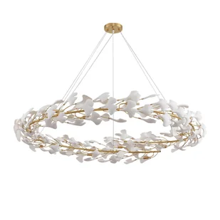 Lampa wisząca botanika złoto biała 150 cm XY080P-150 - Lampy sufitowe Lampa wisząca botanika złoto biała 150 cm XY080P-150 - Lampy sufitowe - miniaturka - grafika 1