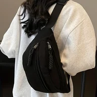 Torebki damskie - TEMU Perfect Lily Damska Casual Nylonowa Torba na Ramię - Regulowany Pasek, Zamek Błyskawiczny, Podszewka Poliestrowa, Jednolity - miniaturka - grafika 1