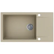 Zlewozmywaki - EOS Zlewozmywak granitowy FORT piaskowy (z ociekaczem) - miniaturka - grafika 1
