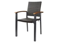 Fotele i krzesła ogrodowe - LIVARNO home Krzesło ogrodowe z plecionki Valencia, brązowy - miniaturka - grafika 1