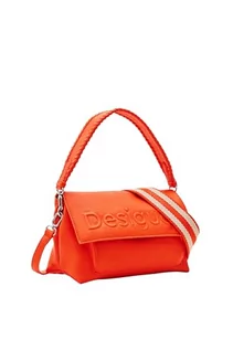 Torebki damskie - Desigual Women's Half Logo 24 VENE Accessories PU Across Body Bag, pomarańczowa, pomarańczowy - grafika 1