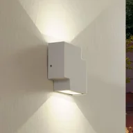 Lampy ogrodowe - Lindby kinkiet zewnętrzny LED Fendir, biały, aluminium, 10,5 cm - miniaturka - grafika 1