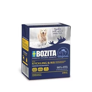 Bozita Naturals Mięsne kawałki z kurczakiem i ryżem w galaretce 24x370g - Mokra karma dla psów - miniaturka - grafika 1
