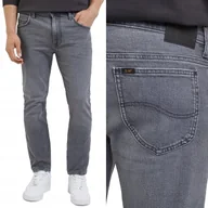 Spodnie męskie - Lee RIDER SLIM Slate DżINS lekko dopasowane szare spodnie jeansowe W28 L32 - miniaturka - grafika 1