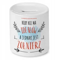 Skarbonki - Skarbonka Dla Żołnierza na Urodziny na Prezent z Nadrukiem ze Zdjęciem + Opakowanie na prezent (wzór 02) - miniaturka - grafika 1