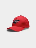 Czapki damskie - 4F, Czapka z daszkiem Snapback chłopięca, 4FJSS23ACABM107-62S, Czerwony - miniaturka - grafika 1