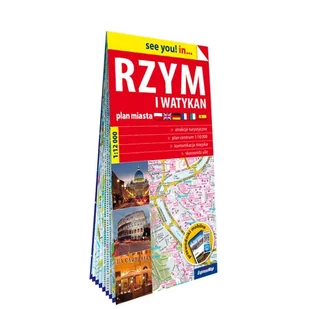 Rzym i Watykan papierowy plan miasta 1:12 000 - Opracowanie zbiorowe - książka - Przewodniki - miniaturka - grafika 1