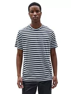 Koszulki męskie - Koton Męski T-shirt Basic Short Sleeve Crew Neck, Szary pasek (0s2), XL - miniaturka - grafika 1