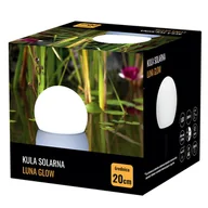 Lampy ogrodowe - Kula Lampa Solarna LED LUNA GLOW rozmiar M 20cm do wbijania i położenia - miniaturka - grafika 1
