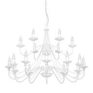 Lampy sufitowe - Maria Teresa MLAMP Żyrandol LAMPA wisząca ADX 397S świecznikowa OPRAWA na łańcuchu zwis biała ADX 397S - miniaturka - grafika 1