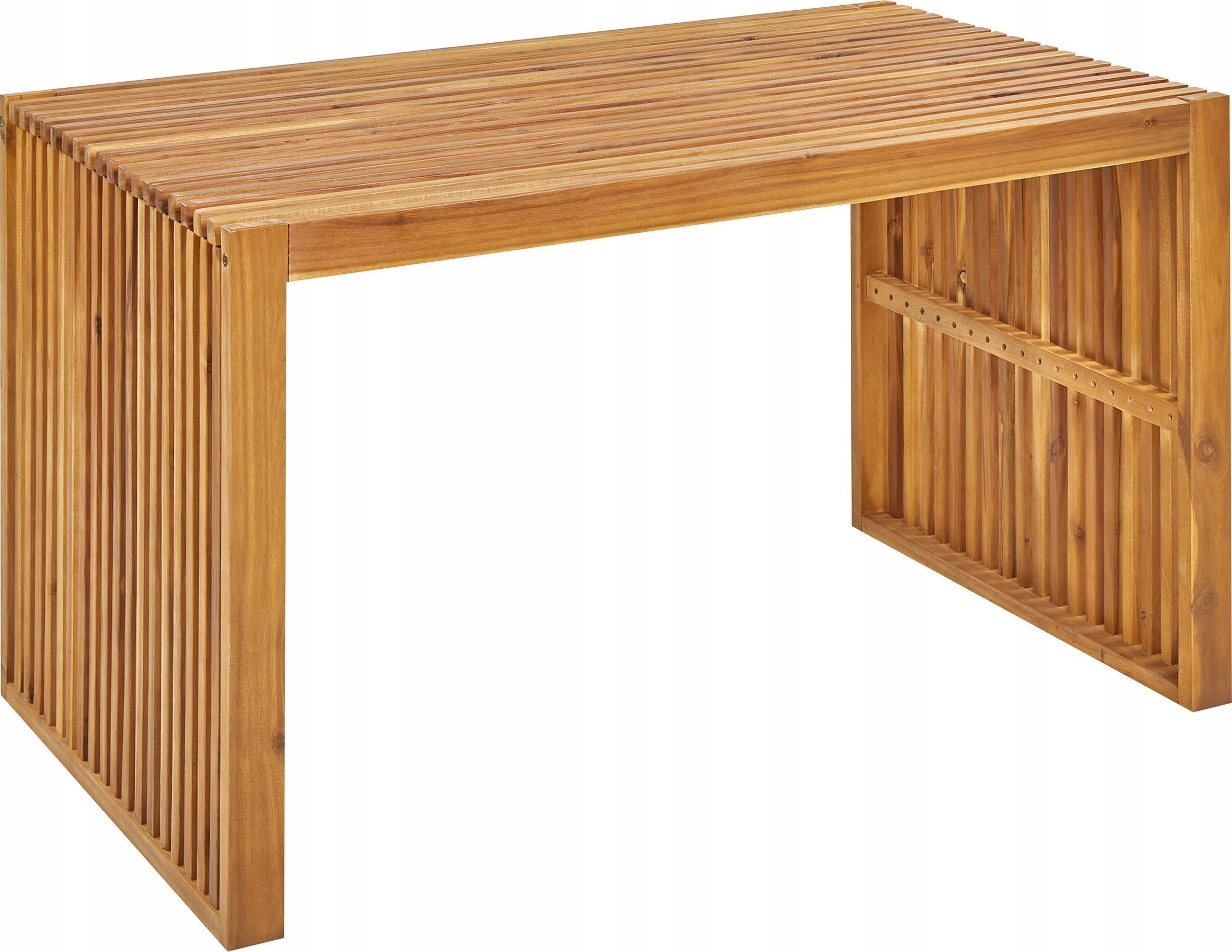 Beliani Stół ogrodowy 120 x 70 cm Drewno Jasne drewno BELLANO