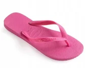 Klapki i japonki damskie - Havaianas Japonki Różowe Wsuwane Gumowe Dziewczęce 27-28 Żij - miniaturka - grafika 1