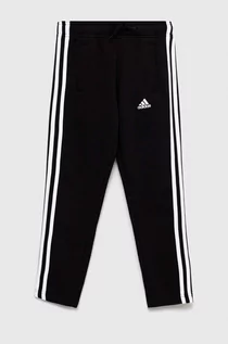 Spodnie i spodenki dla dziewczynek - adidas spodnie dresowe dziecięce G 3S kolor czarny wzorzyste - grafika 1