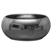 Donice - Doniczka Ceramiczna osłonka misa ø24 połysk srebrna glamour - miniaturka - grafika 1