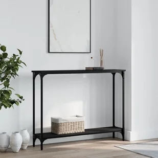 vidaXL vidaXL Stolik konsolowy, czarny, 100x22,5x75 cm - Konsole i sekretarzyki - miniaturka - grafika 1