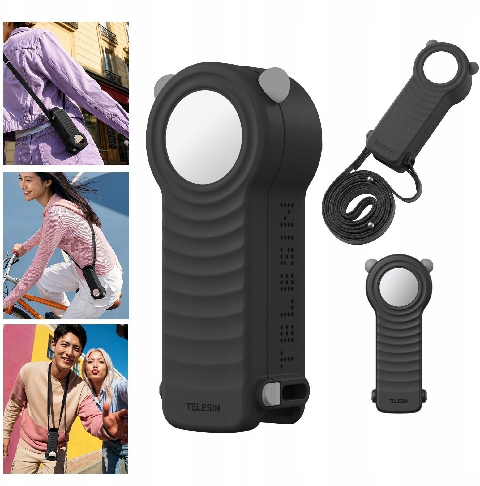 Pokrowiec Telesin Sztywne Etui Ochronne Obudowa Futerał Pc + Smycz / Telesin / Do Dji Osmo Pocket 4 / S6-fms-29bk-tdj / Czarny SB11904