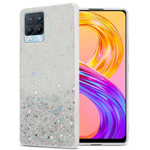 Etui Cadorabo do Realme 8 4G / 8 PRO w kolorze przezroczystym z brokatem Etui ochronne wykonane z elastycznego silikonu TPU z błyszczącym brokatem Etui na telefon Etui na telefon komórkowy - Etui i futerały do telefonów - miniaturka - grafika 1