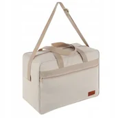 Torebki damskie - TORBA DO SAMOLOTU PROSTA PODRÓŻNA BAGAŻ PODRĘCZNY 40X20X25 CM BEŻOWA - miniaturka - grafika 1