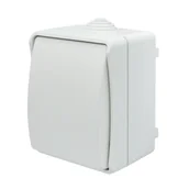 Wyłączniki światła i elektryczne - Łącznik uniwersalny Aqua Plus IP54 biały - miniaturka - grafika 1