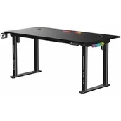 Biurka gamingowe - Biurko gamingowe COBRA Electra S CRF1621ELBKRGB Czarny - miniaturka - grafika 1